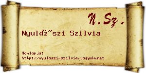 Nyulászi Szilvia névjegykártya