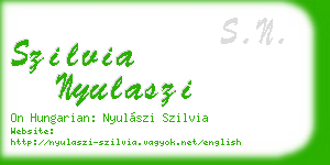 szilvia nyulaszi business card